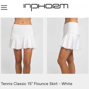 Inform White Tennis Classic 15" Flounce Skirt